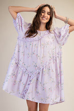 Load image into Gallery viewer, Francesca Peach Blossom Ruffle Dress - Lavender