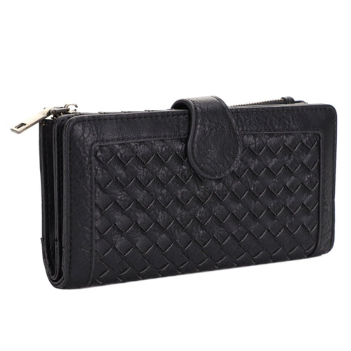 Crissy Woven Wallet - Black