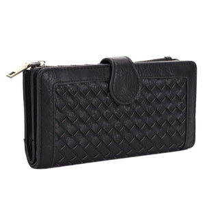 Crissy Woven Wallet - Black