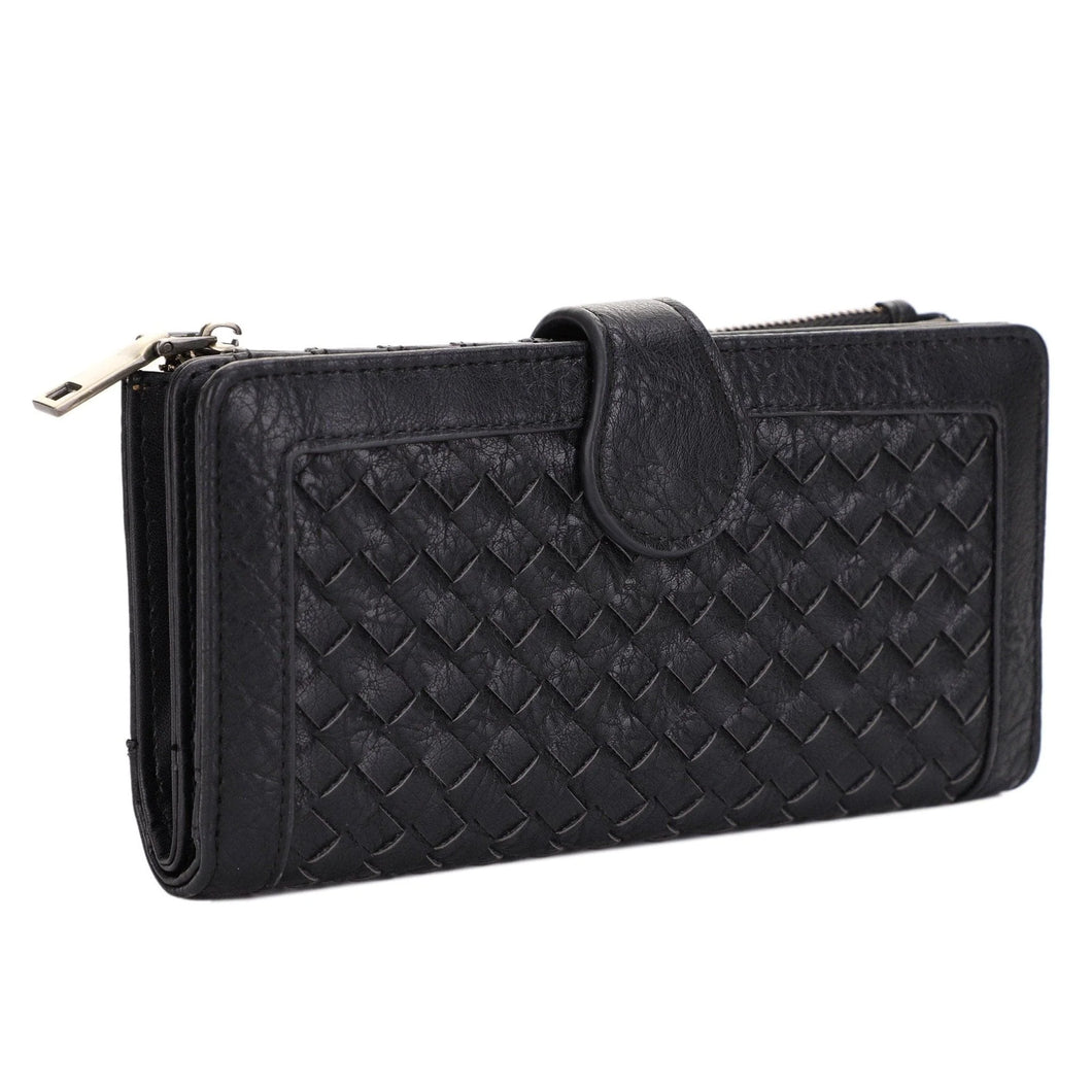 Crissy Woven Wallet - Black