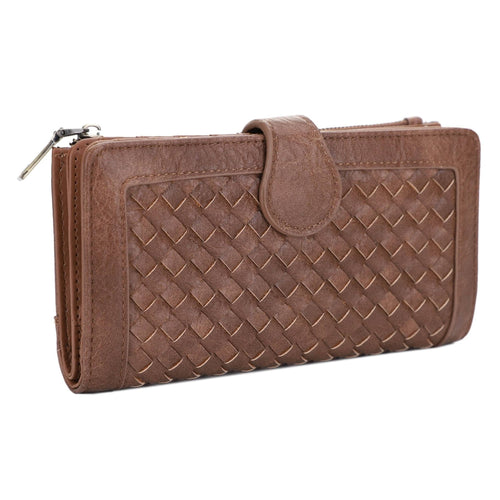 Crissy Woven Wallet - Coffee