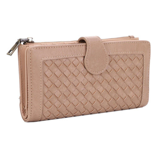 Crissy Woven Wallet - Light Taupe