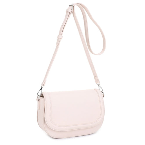 Jonelle Saddle Crossbody Bag - Nude