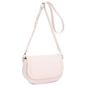 Jonelle Saddle Crossbody Bag - Nude