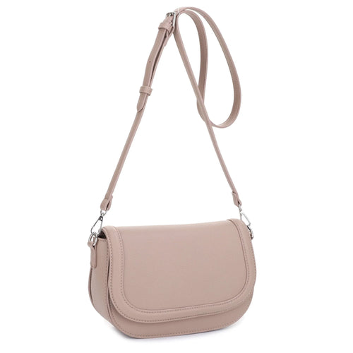 Jonelle Saddle Crossbody Bag - Taupe