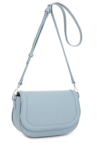Jonelle Saddle Crossbody Bag - Light Blue
