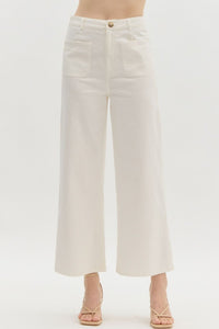 Brandi Wide Leg Pants - Off White