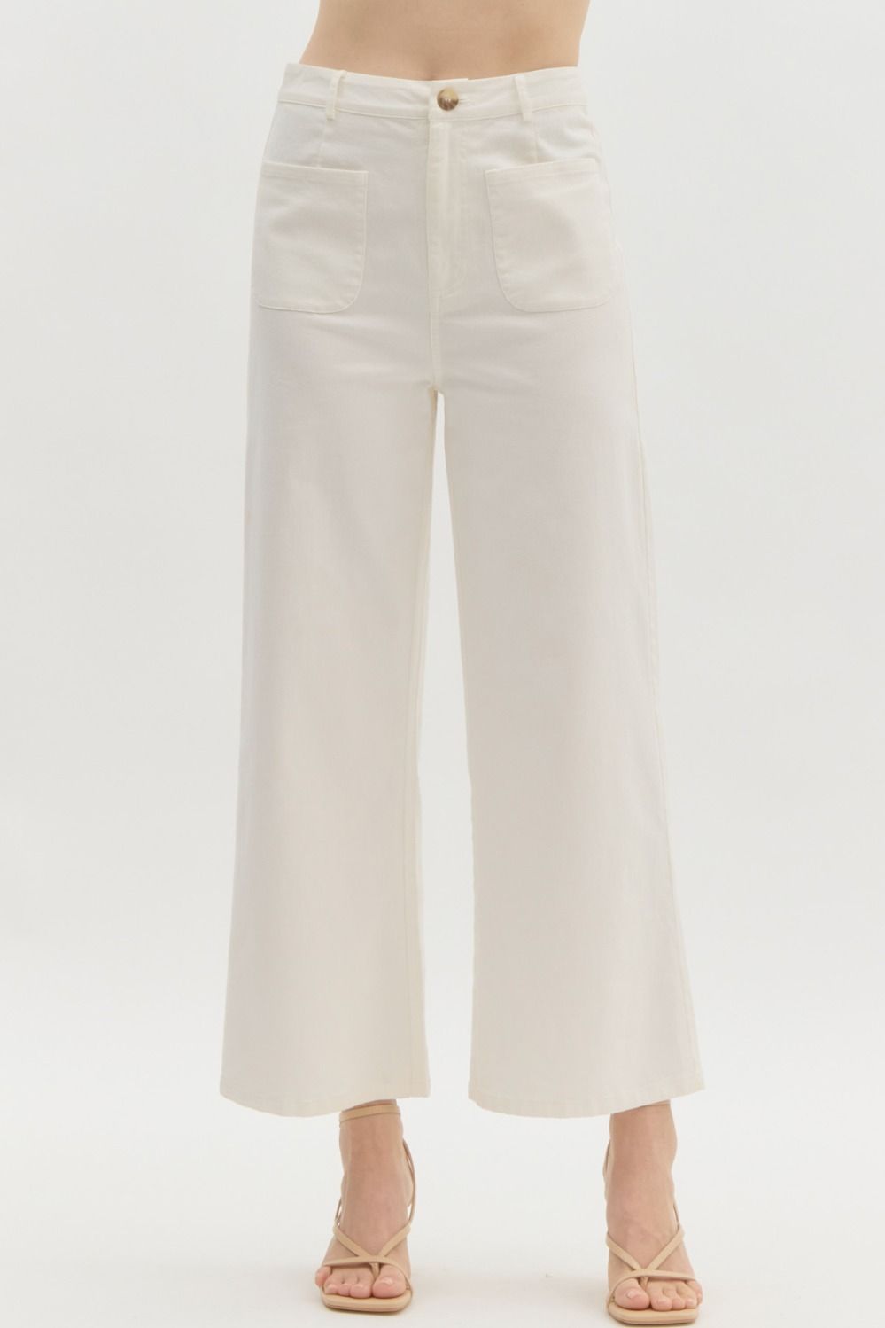 Brandi Wide Leg Pants - Off White