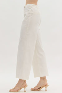 Brandi Wide Leg Pants - Off White