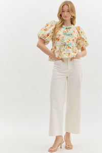 Brandi Wide Leg Pants - Off White