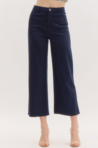 Brandi Wide Leg Pants - Navy