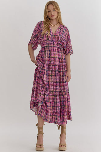 Ellie Plaid Maxi Dress *Regular & Curvy*