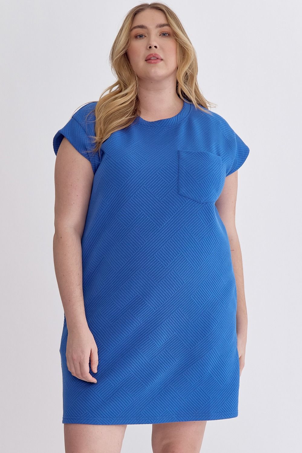 All Day T-Shirt Dress Royal Blue *Curvy*