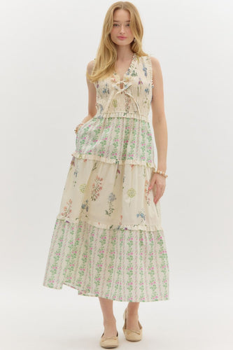 Iris Floral Midi Dress