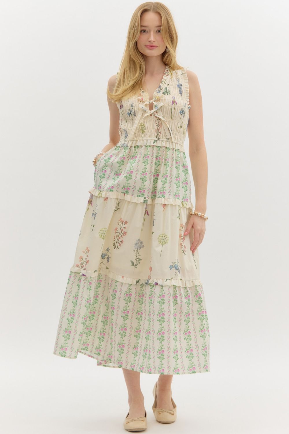 Iris Floral Midi Dress