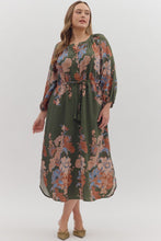 Load image into Gallery viewer, Jennifer Botanical Maxi Dress - Olive