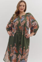 Load image into Gallery viewer, Jennifer Botanical Maxi Dress - Olive