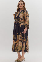 Load image into Gallery viewer, Jennifer Botanical Maxi Dress - Black