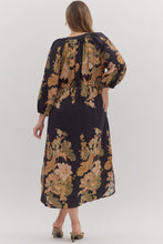 Load image into Gallery viewer, Jennifer Botanical Maxi Dress - Black