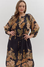 Load image into Gallery viewer, Jennifer Botanical Maxi Dress - Black