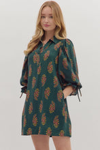 Load image into Gallery viewer, Dahlia Floral Dress - Hunter Green *Regular &amp; Curvy*