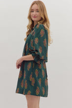 Load image into Gallery viewer, Dahlia Floral Dress - Hunter Green *Regular &amp; Curvy*