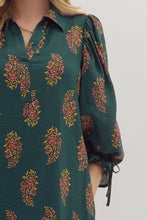 Load image into Gallery viewer, Dahlia Floral Dress - Hunter Green *Regular &amp; Curvy*