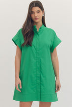 Load image into Gallery viewer, Cameron Button Up Dress - Green