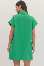Load image into Gallery viewer, Cameron Button Up Dress - Green