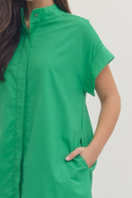 Load image into Gallery viewer, Cameron Button Up Dress - Green