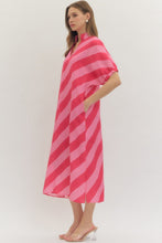 Load image into Gallery viewer, FASHION SHOW: Noa Striped Midi Dress - Pink