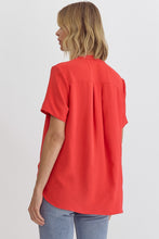 Load image into Gallery viewer, Keep it Simple V-Neck Top - Red *Regular &amp; Curvy*