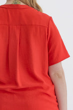 Load image into Gallery viewer, Keep it Simple V-Neck Top - Red *Regular &amp; Curvy*