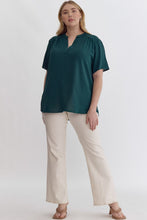 Load image into Gallery viewer, Keep it Simple V-Neck Top - Teal *Regular &amp; Curvy*