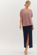 Load image into Gallery viewer, Blissful Basics V-Neck Top - Mocha *Regular &amp; Curvy*