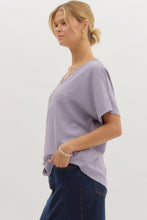 Load image into Gallery viewer, Blissful Basics V-Neck Top - Lavender *Regular &amp; Curvy*