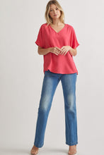 Load image into Gallery viewer, Blissful Basics V-Neck Top - Punch *Regular &amp; Curvy*