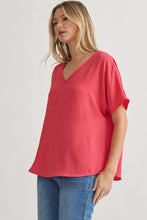 Load image into Gallery viewer, Blissful Basics V-Neck Top - Punch *Regular &amp; Curvy*