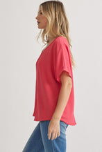 Load image into Gallery viewer, Blissful Basics V-Neck Top - Punch *Regular &amp; Curvy*