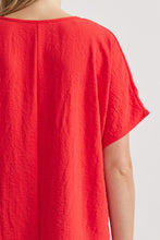 Load image into Gallery viewer, Blissful Basics V-Neck Top - Red *Regular &amp; Curvy*