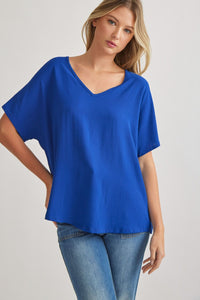 Blissful Basics V-Neck Top - Royal Blue *Regular & Curvy*