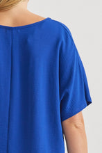 Load image into Gallery viewer, Blissful Basics V-Neck Top - Royal Blue *Regular &amp; Curvy*