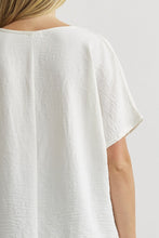 Load image into Gallery viewer, Blissful Basics V-Neck Top - Off White *Regular &amp; Curvy*