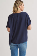 Load image into Gallery viewer, Blissful Basics V-Neck Top - Navy *Regular &amp; Curvy*