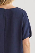 Load image into Gallery viewer, Blissful Basics V-Neck Top - Navy *Regular &amp; Curvy*