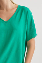 Load image into Gallery viewer, Blissful Basics V-Neck Top - Kelly Green *Regular &amp; Curvy*