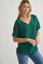 Load image into Gallery viewer, Blissful Basics V-Neck Top - Hunter Green