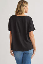 Load image into Gallery viewer, Blissful Basics V-Neck Top - Black *Regular &amp; Curvy*