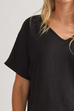 Load image into Gallery viewer, Blissful Basics V-Neck Top - Black *Regular &amp; Curvy*