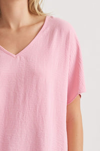 Blissful Basics V-Neck Top - Light Pink *Regular & Curvy*